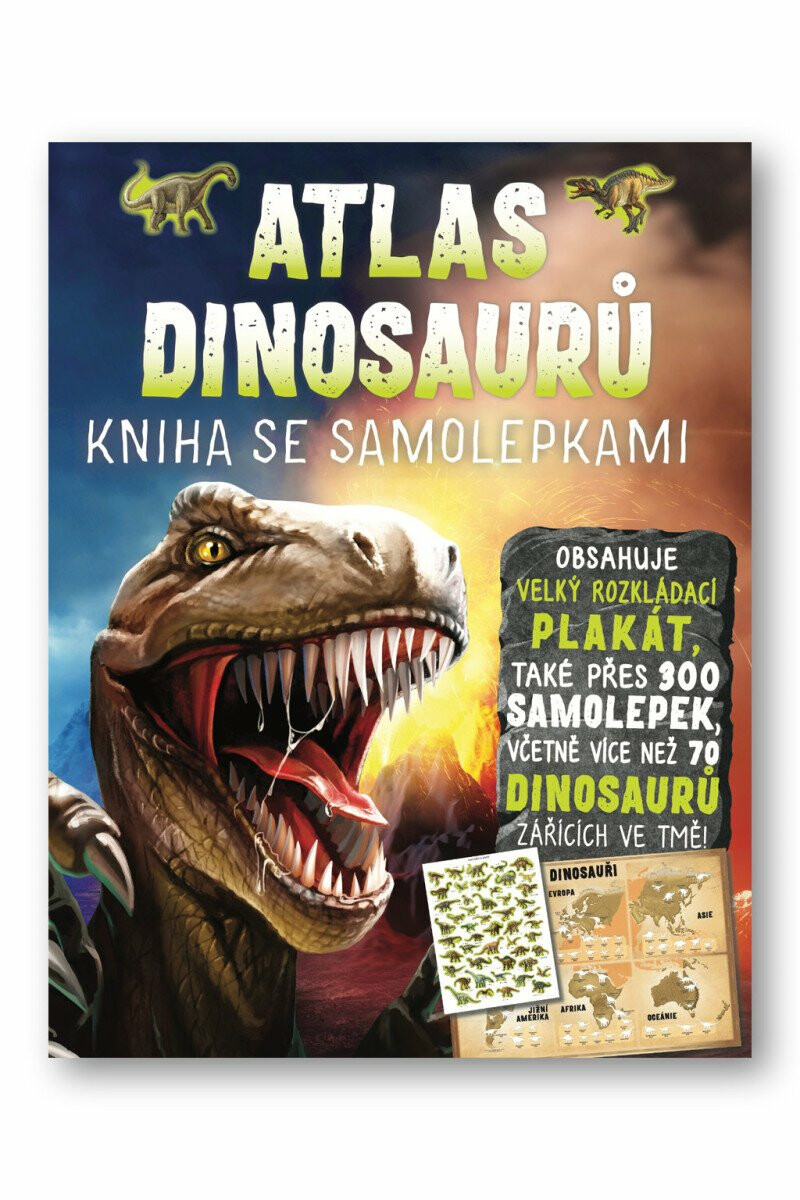 Kniha Atlas dinosaurů - Kniha se samolepkami