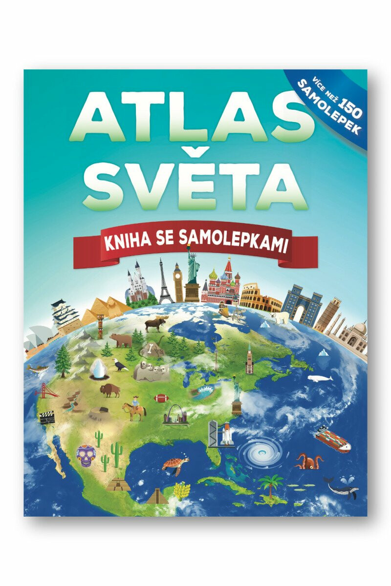 Kniha Atlas světa - Kniha se samolepkami
