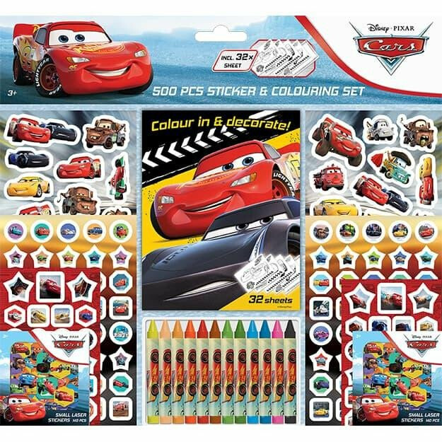 Samolepkový set s omalovánkami a voskovkami