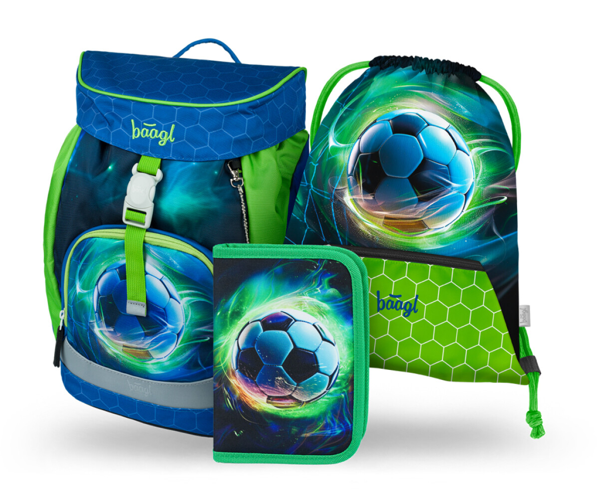 3 SET Airy Fotbal Míč: batoh, penál, sáček