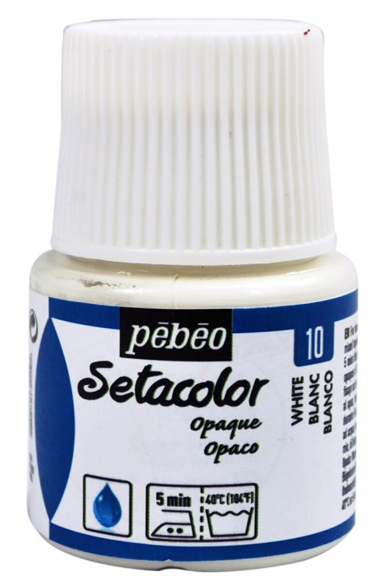 Barva na textil Setacolor 45ml – 10 bílá titanová