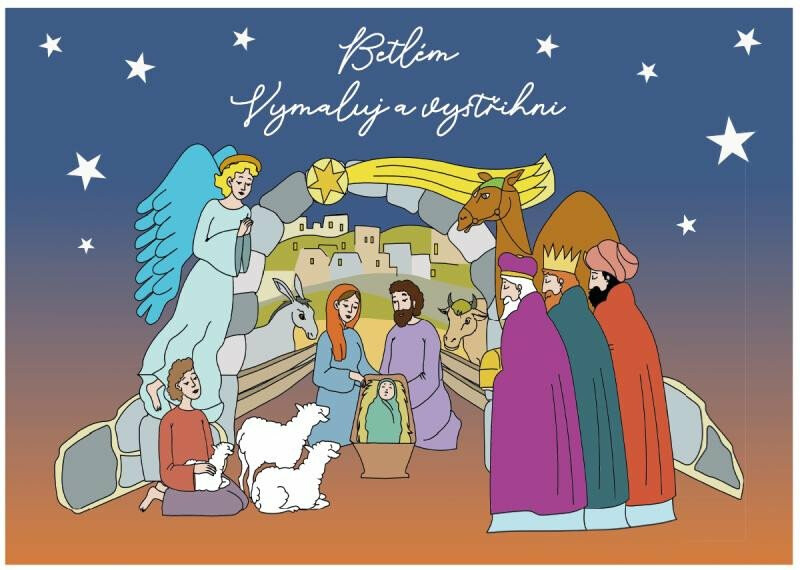 Kniha Betlém Vymaluj a vystřihni