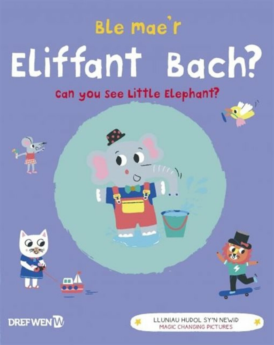 Kniha Ble Mae'r Eliffant Bach? / Can You See the Little Elephant?