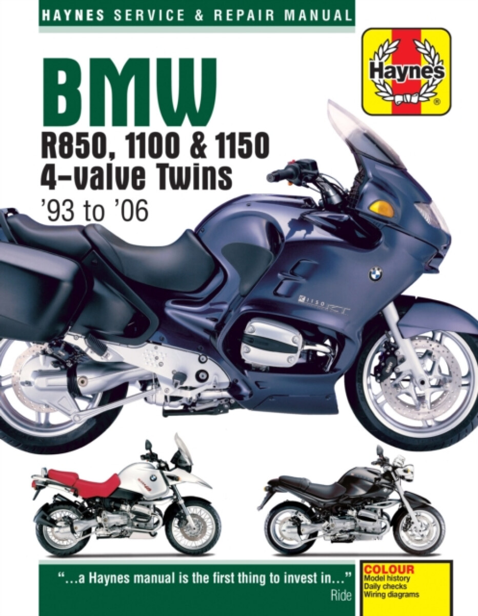 Kniha BMW R850, 1100 a 1150 4-valve Twins (93 - 06) Haynes Repair Manual