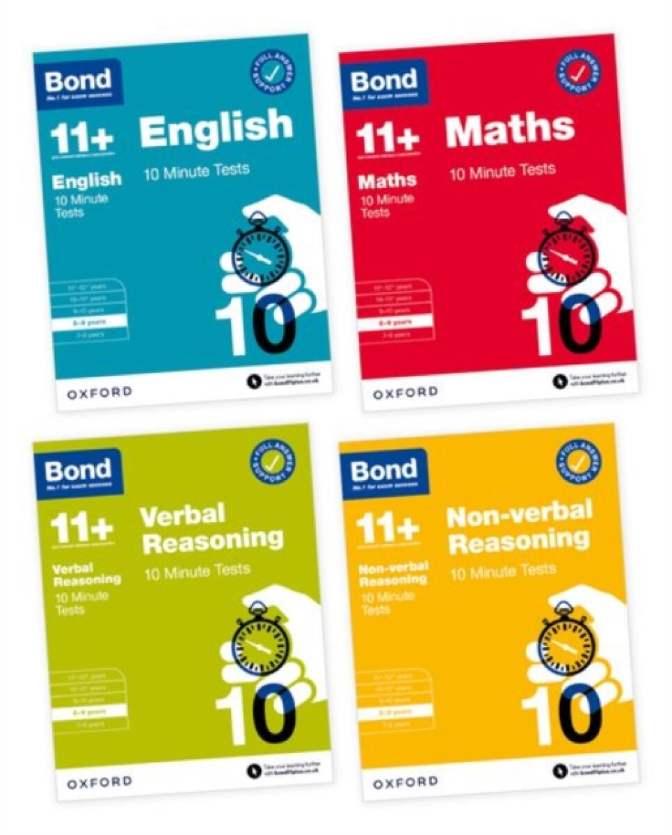 Kniha Bond 11+: Bond 11+ 10 Minute Tests Bundle with Answer Support 8-9 years