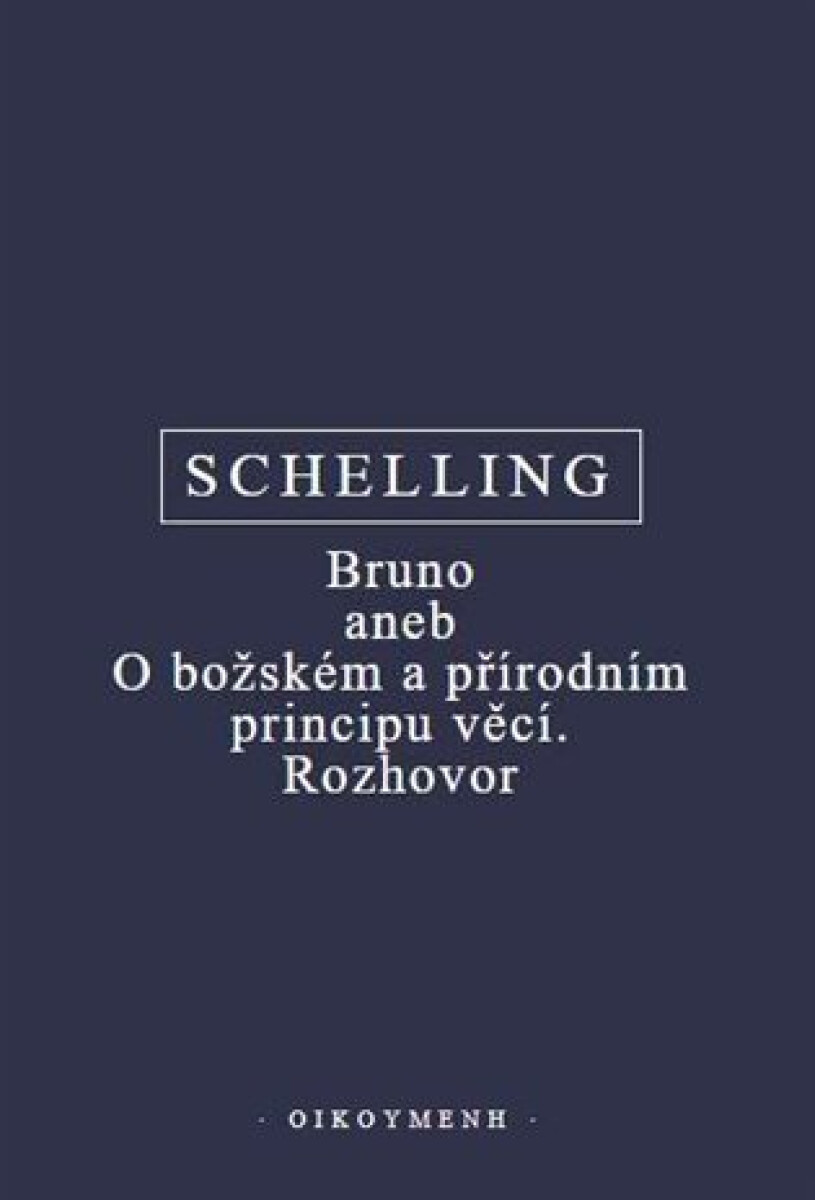 Kniha Bruno aneb O božském a přírodním principu věcí. Rozhovor