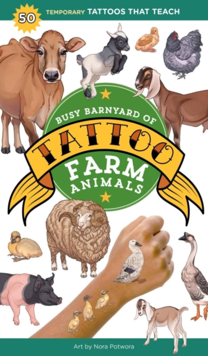 Kniha Busy Barnyard of Tattoo Farm Animals