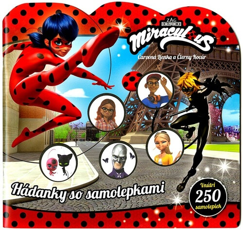 Kniha Čarovná Lienka a Čierny Kocúr - Hádanky so samolepkami