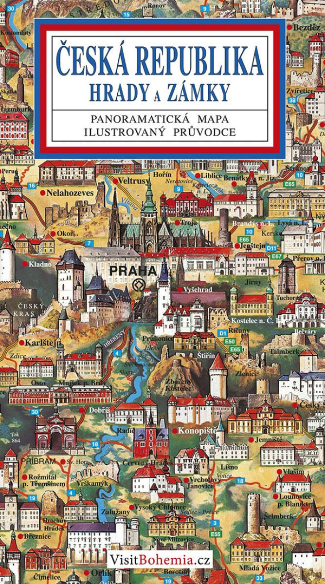Kniha Česká republika hrady a zámky - Panoramatická mapa / česky