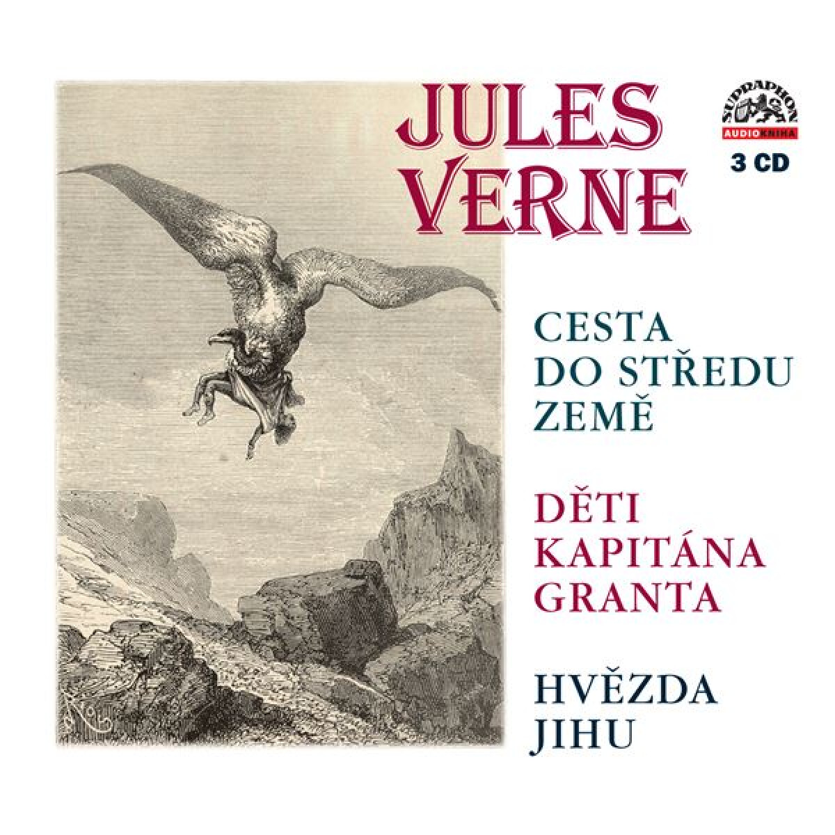 Levně Cesta do středu Země, Děti kapitána Granta, Hvězda jihu - Jules Verne - audiokniha