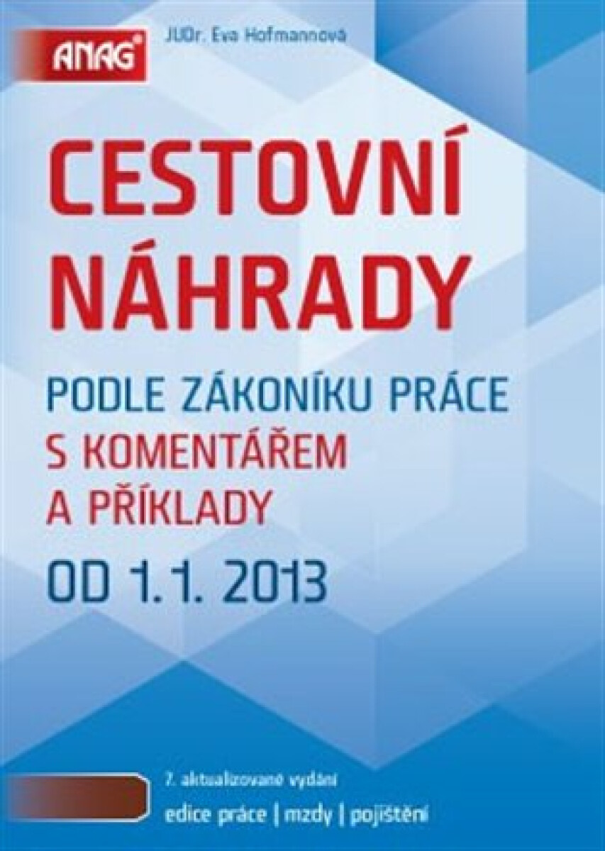 Kniha Cestovní náhrady podle zákoníku práce s komentářem a příklady 2013