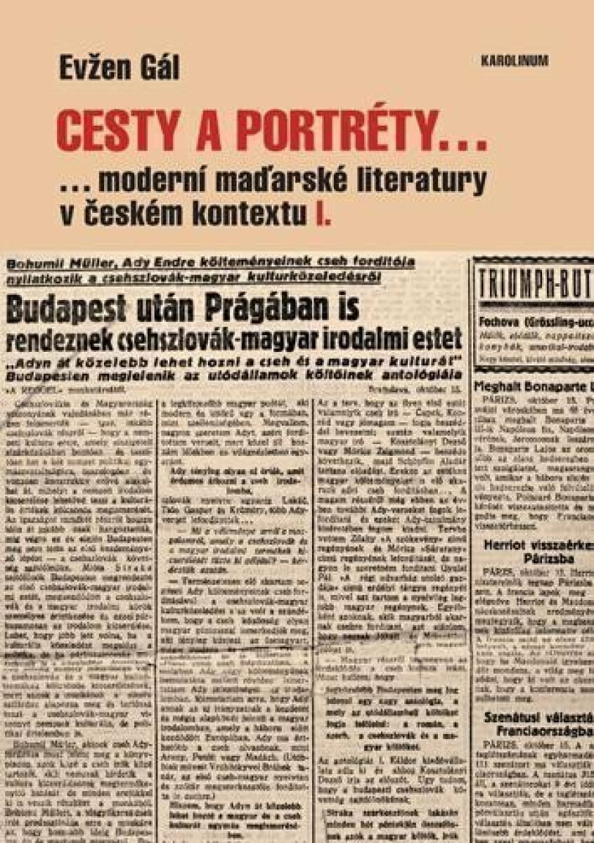 Kniha Cesty a portréty... moderní maďarské literatury v českém kontextu I.