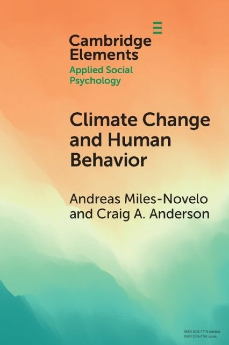 Kniha Climate Change and Human Behavior