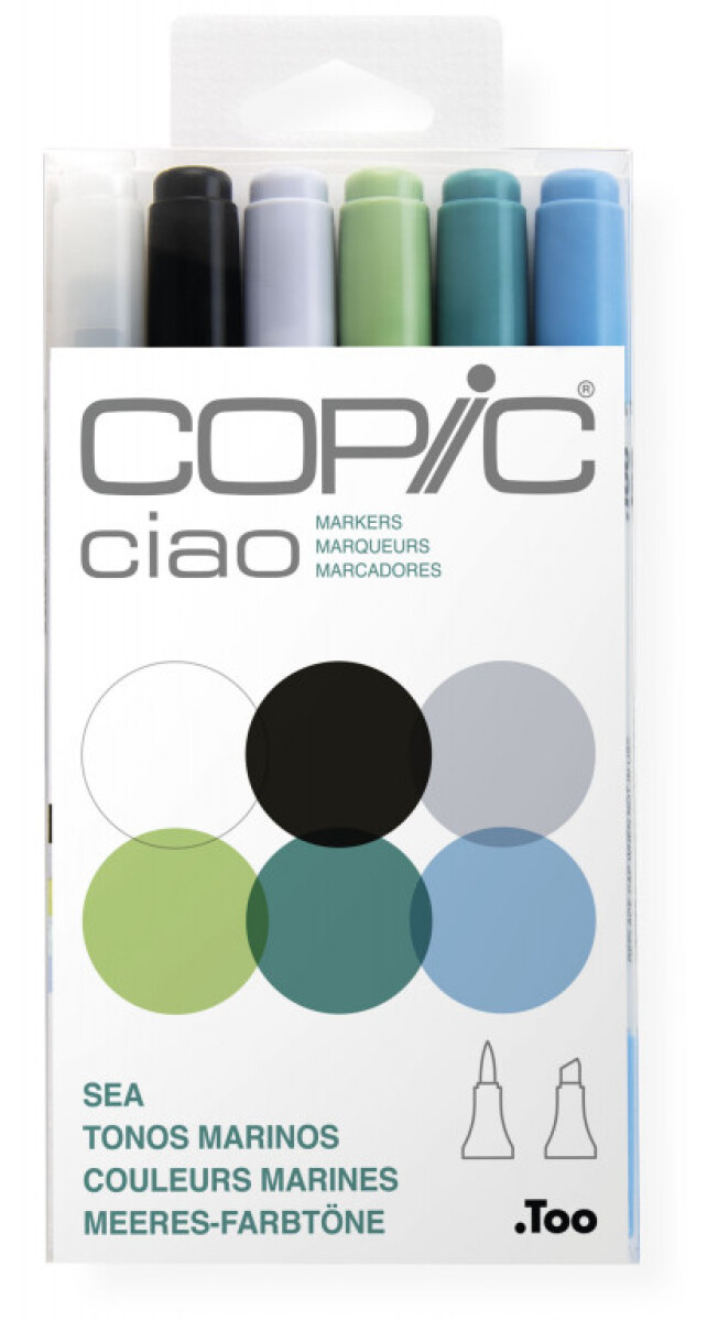 Levně Copic Ciao sada 6ks Sea
