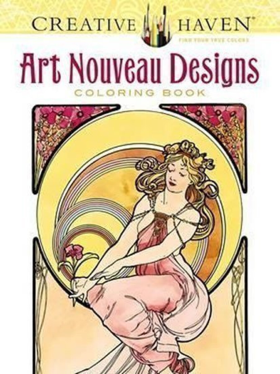 Creative Haven Art Nouveau Designs Coloring Book - Alphonse Marie Mucha, Ed Sibbett Jr.