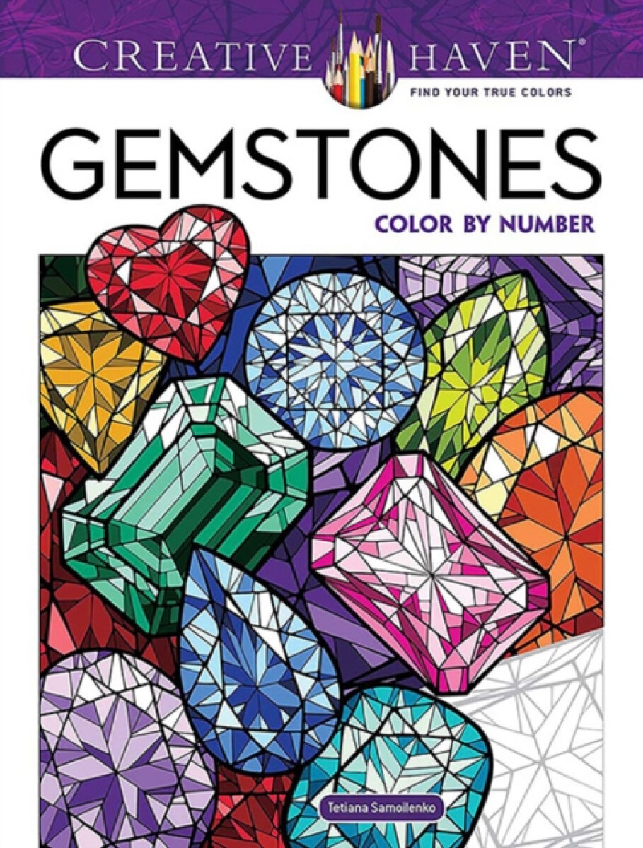 Kniha Creative Haven Gemstones Color by Number