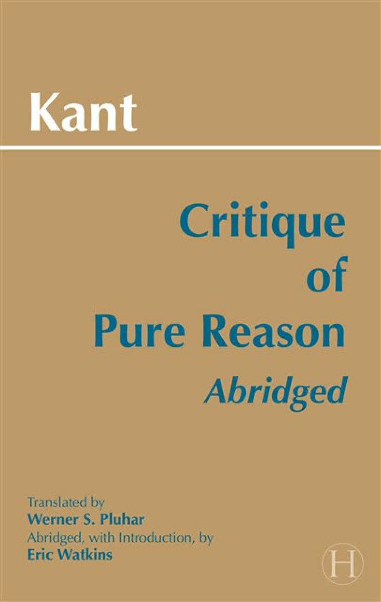 Kniha Critique of Pure Reason, Abridged