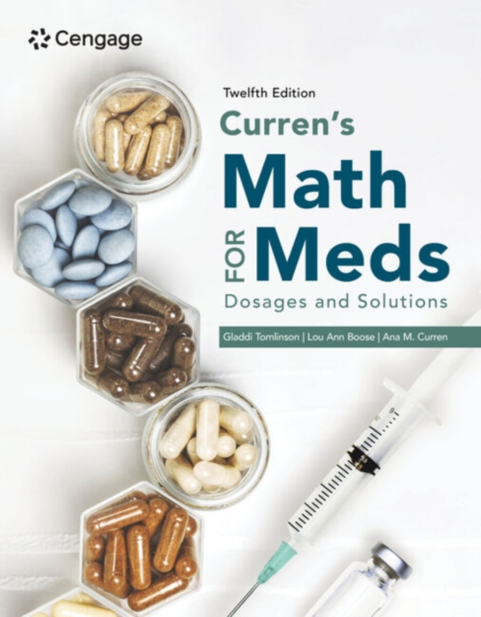 Kniha Curren's Math for Meds: Dosages and Solutions