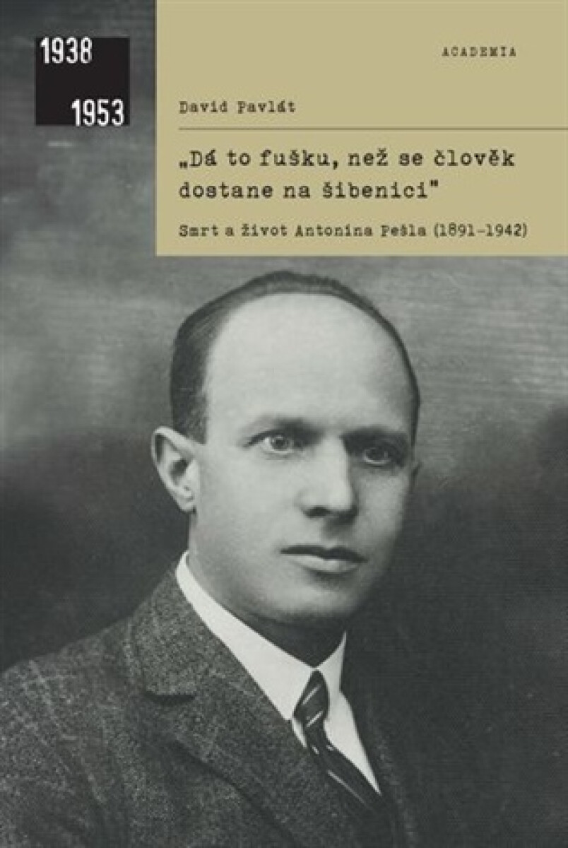 Kniha Dá to fušku, než se člověk dostane na šibenici Smrt a život Antonína Pešla (1891–1942)