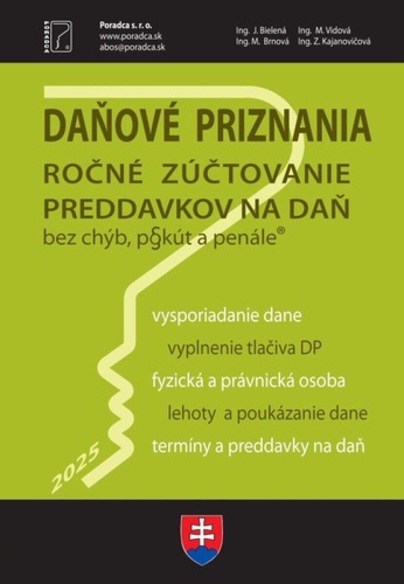 Kniha Daňové priznania FO a PO za rok 2025
