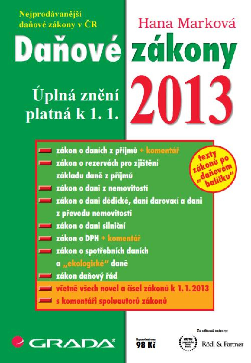 Daňové zákony 2013 - Hana Marková