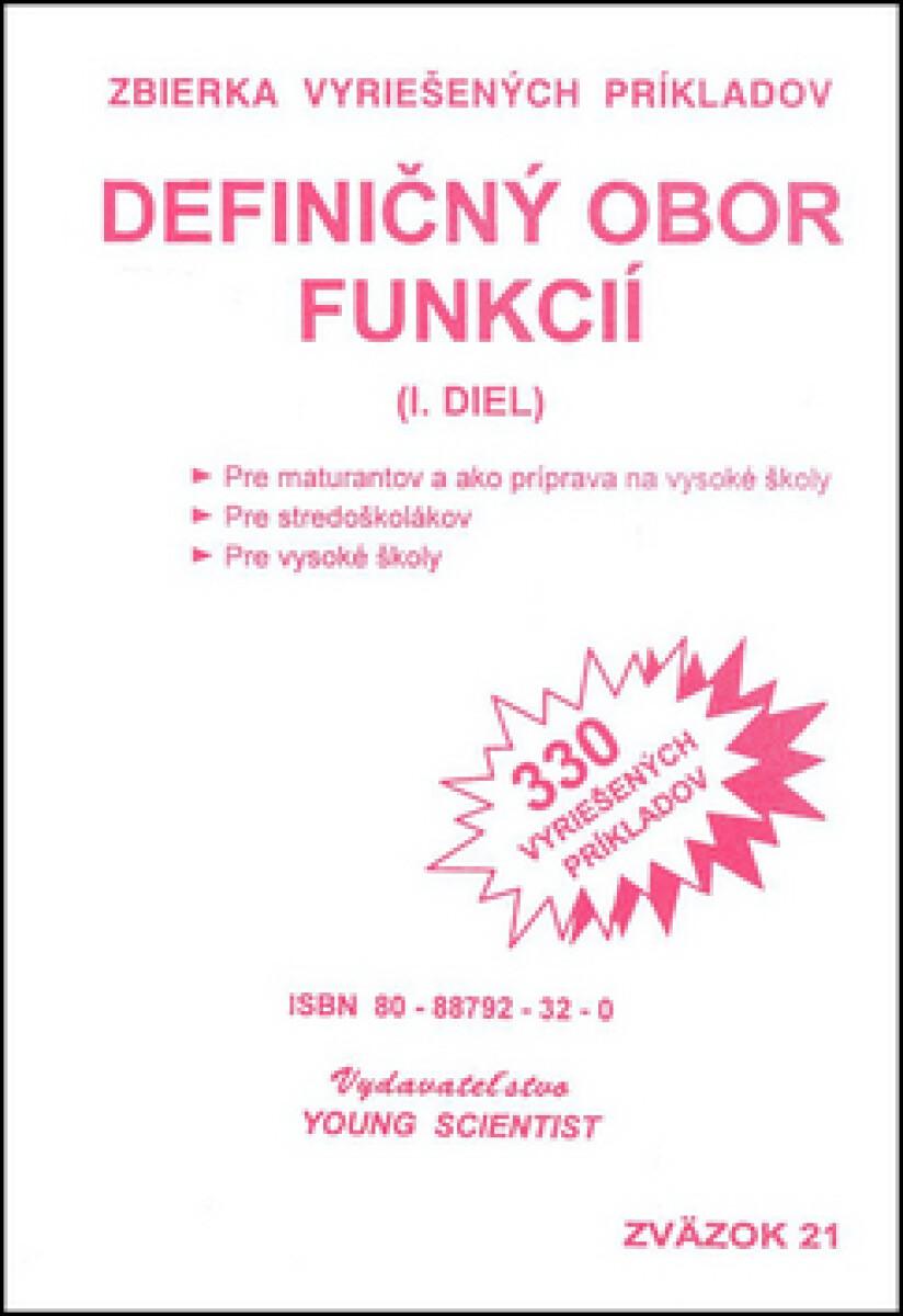 Kniha Definičný obor funkcií