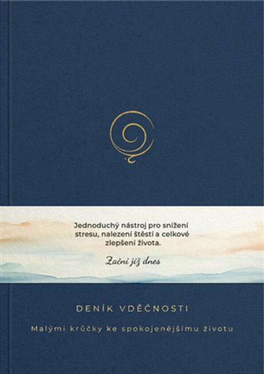Deník vděčnosti - Malými krůčky ke spokojenějšímu životu (modrý) koupíte na Knihydobrovsky.cz