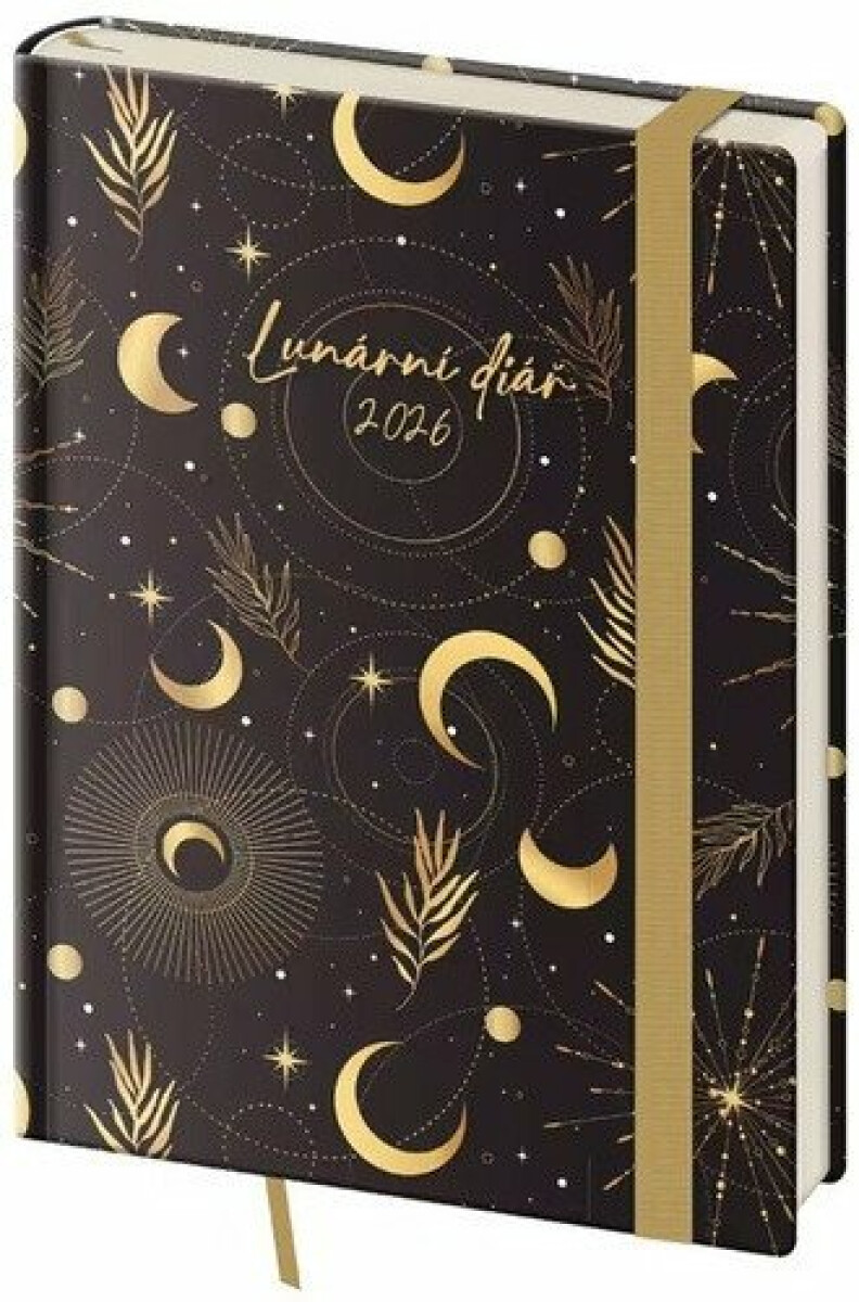 Týdenní diář 2026 B6 Lunární Luna s gumičkou