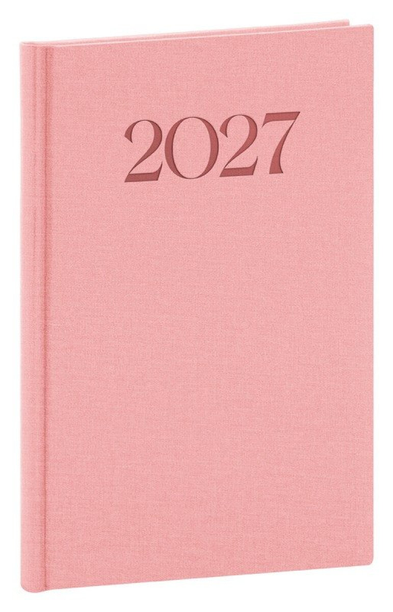 Notique týdenní diář Biella 2027 růžový 15 × 21 cm