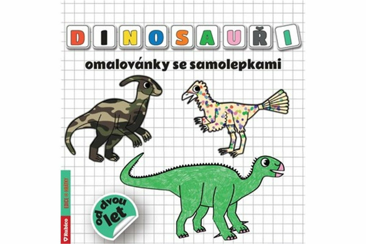 Kniha Dinosauři omalovánky se samolepkami