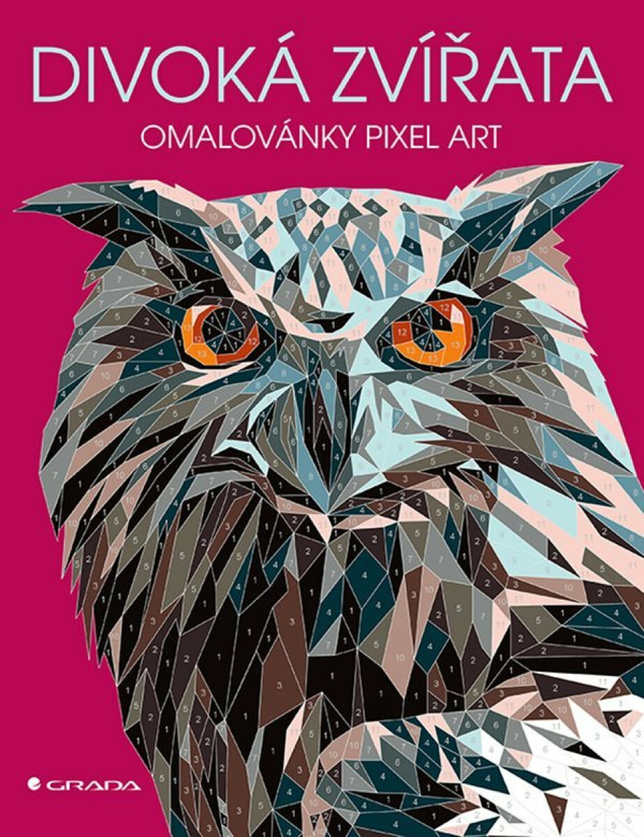 Kniha Omalovánky Pixel Art Divoká zvířata