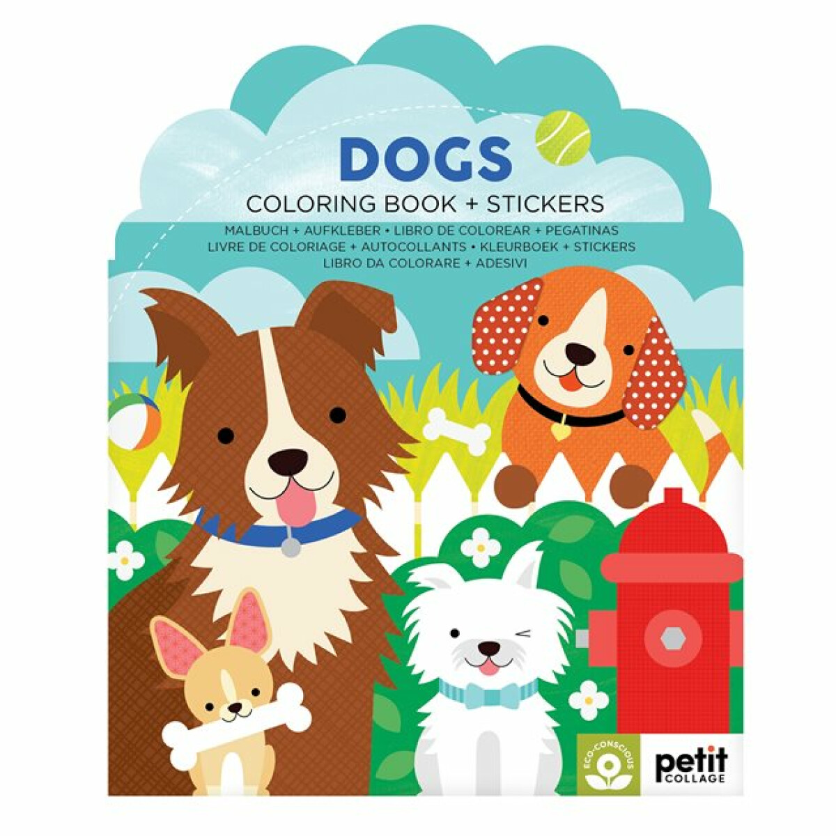 Kniha Dogs Coloring Book + Stickers