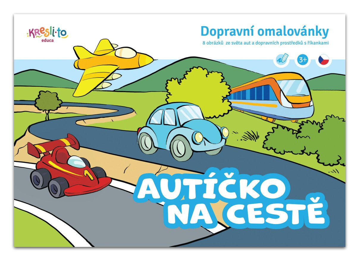 Kniha Dopravní omalovánky / Autíčko na cestě