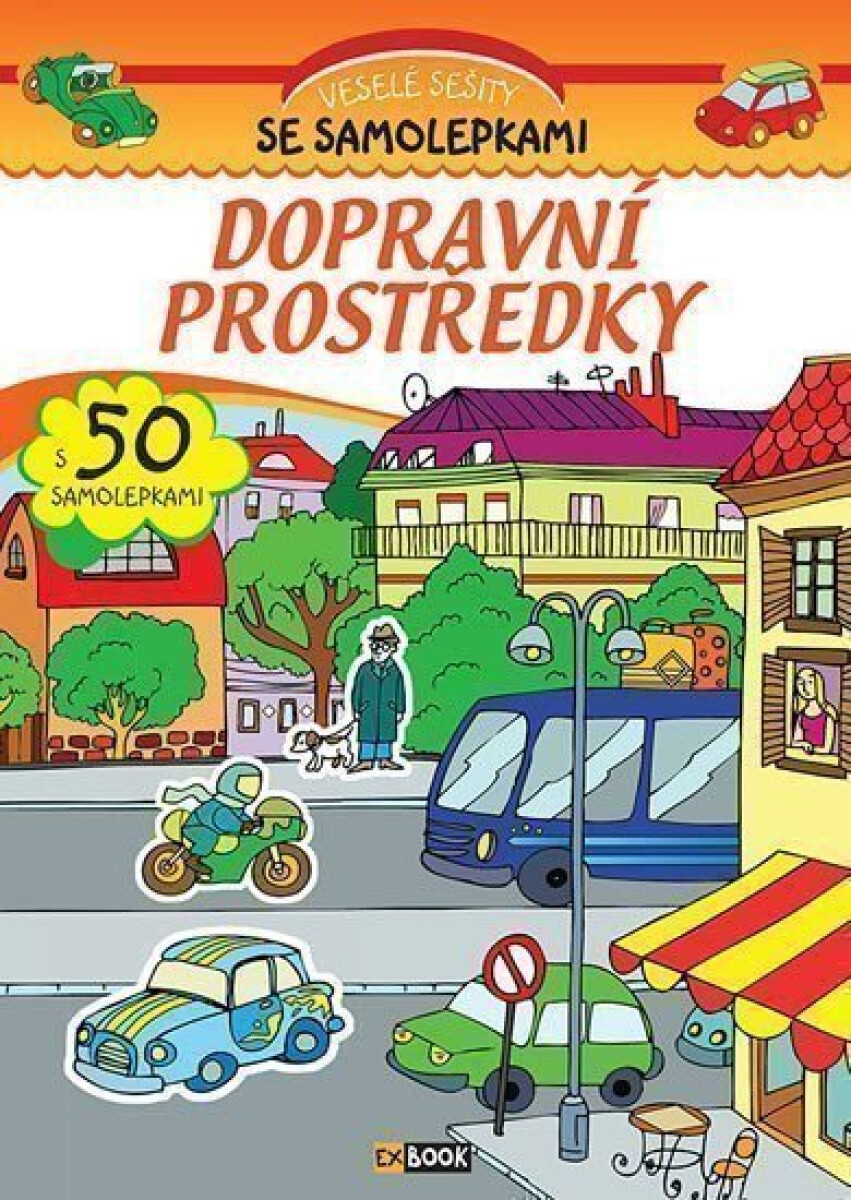 Kniha Veselé sešity se samolepkami Dopravní prostředky