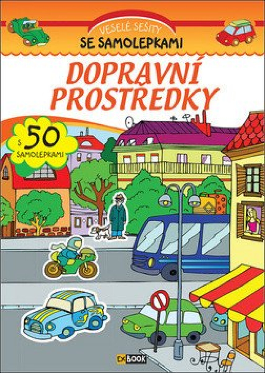 Kniha Veselé sešity se samolepkami Dopravní prostředky
