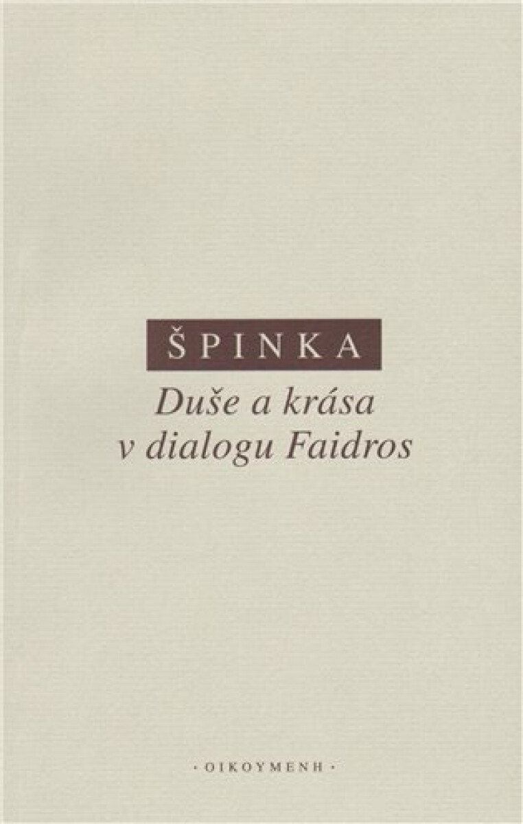 Kniha Duše a krása v dialogu Faidros