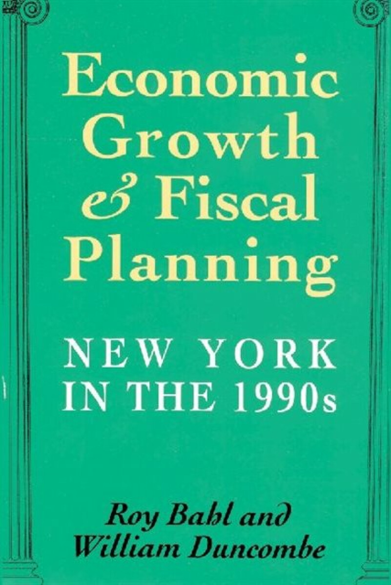 Kniha Economic Growth and Fiscal Planning in New York