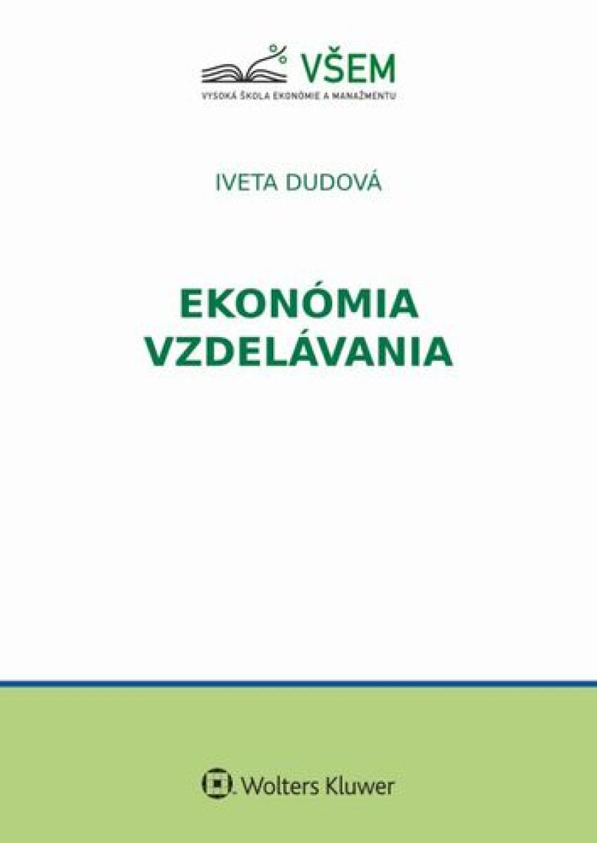 Kniha Ekonómia vzdelávania