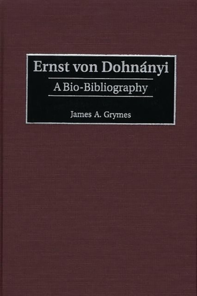 Kniha Ernst von Dohnanyi