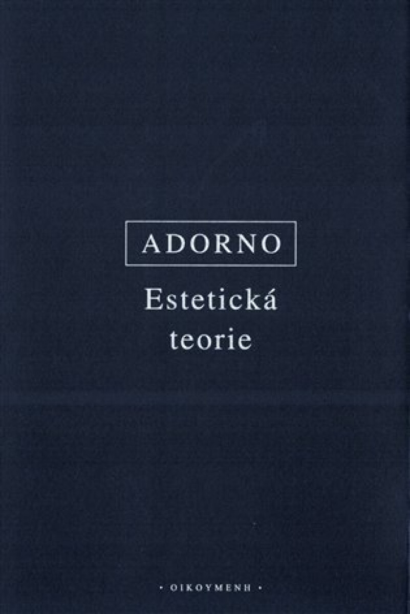 Kniha Estetická teorie