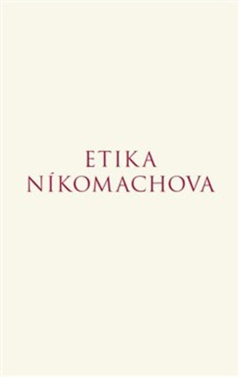Kniha Etika Níkomachova