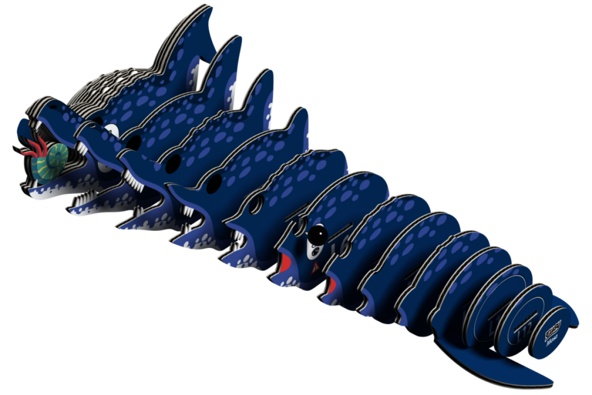 EUGY Mosasaurus 3D kartonová skládačka (obrázek 4)