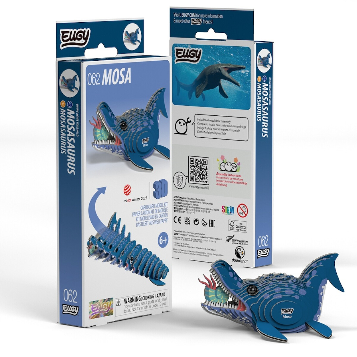 EUGY Mosasaurus 3D kartonová skládačka (obrázek 5)