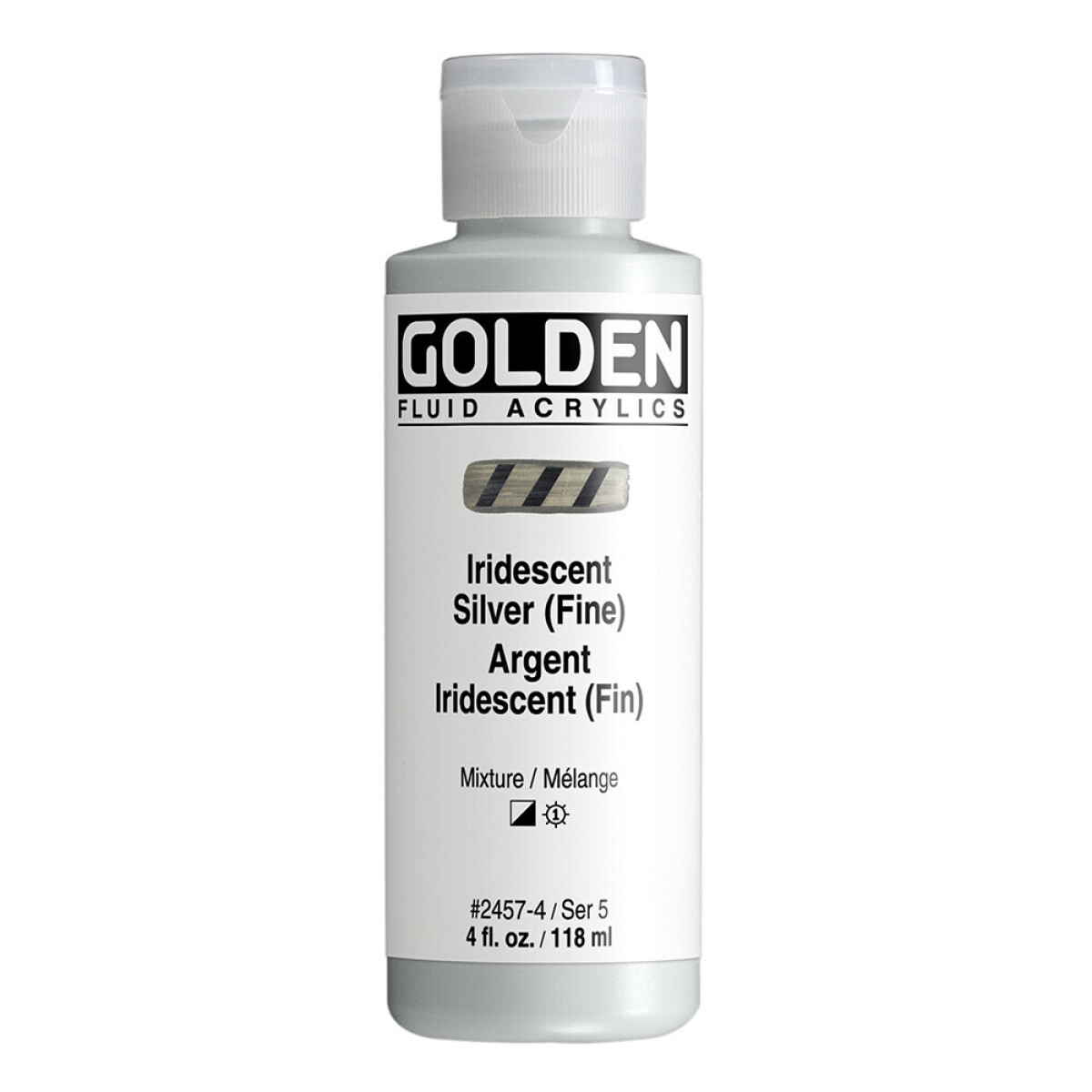Akryl Golden Fluid 118ml – 2457 Iridescent Silver (Fine)