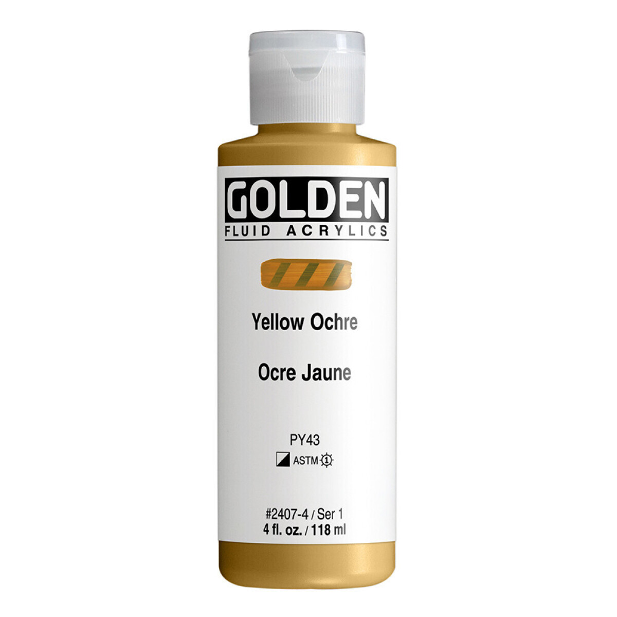 Akryl Golden Fluid 118ml – 2407 Yellow Ochre