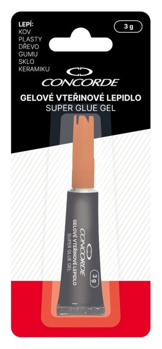 Kniha Gelové vteřinové lepidlo, 3g, blistr