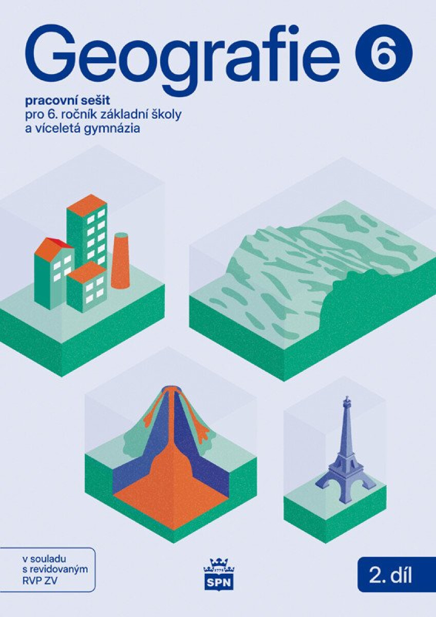 Kniha Geografie pro 6. ročník ZŠ – Pracovní sešit 2. díl