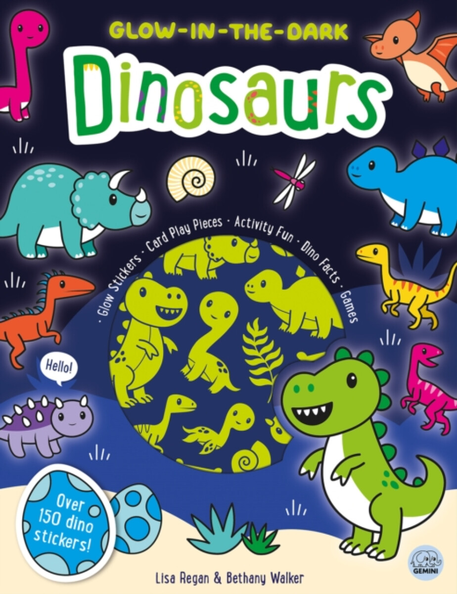 Kniha Glow-in-the-Dark Dinosaurs Sticker Activity Book