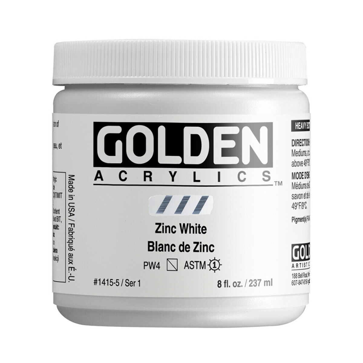 Akryl Golden HB 237ml – 1415 Zinc White