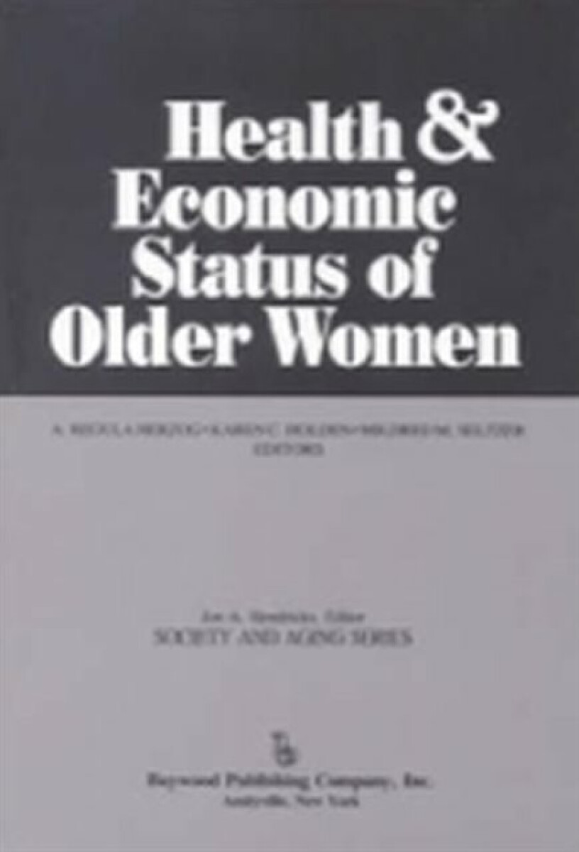 Kniha Health and Economic Status of Older Women